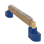 KEAZ Шина нулевая с двумя изоляторами OptiKit BB-T-N-S-10-6х9-синий