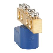 KEAZ Шина нулевая с одним изолятором OptiKit BB-O-N-S-10-6х9-синий