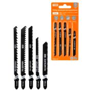 Набор пилок для электролобзика по дер: T101AO,T101B,T111C,244D, по метал. T118A, 5 шт, «Рубин», TDM