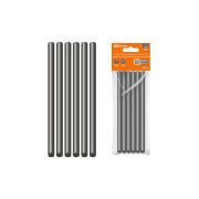 Клеевые стержни универсальные черные, 11 мм x 100 мм, 6 шт, «Алмаз» TDM