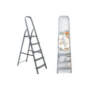 Стремянка стальная ССт-5, 5 ступеней с цинковым покрытием, стальной профиль, h=1050 мм, Народная