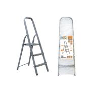 Стремянка стальная ССт-3, 3 ступени с цинковым покрытием, стальной профиль, h=600 мм, Народная