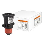 Патрон-розетка карболитовый, Е27, черный, TDM