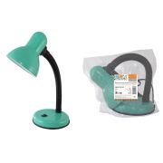 Светильник настольный на основании 40Вт, E27, зеленый, (мягкая упак.) Народный