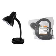 Светильник настольный на основании 40Вт, E27, черный, (мягкая упак.) Народный