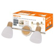 Светильник Спот, 2х40Вт, Е14, 230 В, 50 Гц, IP20, «Бутон», планка, ЭКО, сосна, TDM