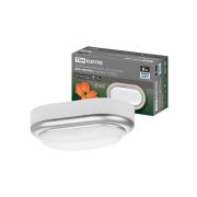 Светильник накладной LED ДПО «Антарес» 8Вт 4000К овал 168*100*58 мм мат.серебро IP54 TDM