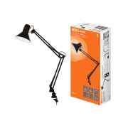 Светильник струбцина 220В, 40Вт, E27 черный TDM