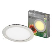 Светильник ультратонкий встраиваемый светодиодный «Даунлайт» СВО (хром) 12 Вт 3000К TDM