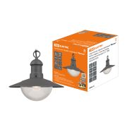 Светильник садово-парковый «Милан» 60 Вт, подвес, пластик/алюм., прозрачное/серый, Е27, TDM