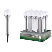 Светильник СС «Кракле» на солнечных батареях, сталь, меняет цвет, TDM