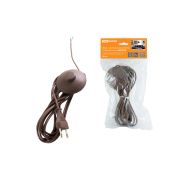 Шнур с ножным выключателем и плоской вилкой ШУН01В ШВВП-ВП 2х0,75мм2 3,5м. коричневый «ЭКО» TDM