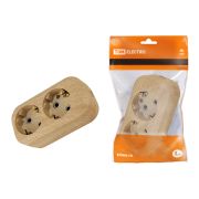 Колодка розеточная 2 гнезда 2П+З 16А 250В «Эко» (сосна) TDM