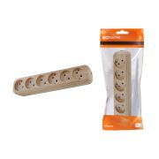 Колодка розеточная 6 гнезд 2П б/з 10А 250В «Эко» (сосна) TDM