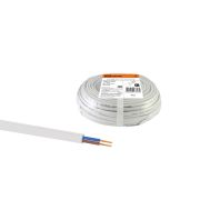 Шнур ШВВП 2х0,5 ГОСТ (10м), белый TDM