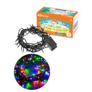 Гирлянда новогодняя  светодиодная, СГ 100 З, 220 В, зеленый шнур, многоцветная, 5 м, 8 режимов  TDM