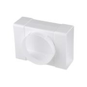 Тройник соединитель прямоугольного воздуховода с круглым, 60х120/D100, TDM