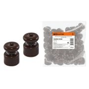 Керамический изолятор для ретро провода  «ЭКО» бук (25шт) TDM