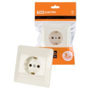 Розетка 2П+З 16А 250В сл. кость «Ильмень» TDM