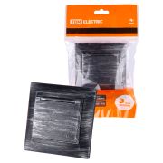 Розетка 2П+З 16А 250В IP44 с крышкой старинное серебро «Лама» TDM