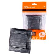 Выключатель 1 кл. 10А старинное серебро «Лама» TDM