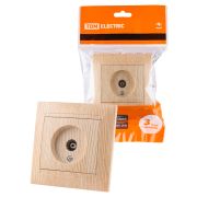 Розетка телевизионная простая (0-2400МГц, «мама») сосна «Лама» TDM