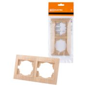 Рамка 2-х постовая горизонтальная сосна «Лама» TDM