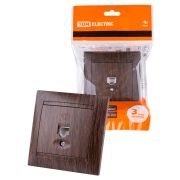 Розетка телефонная RJ11 венге «Лама» TDM