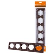 Рамка 5-ти постовая горизонтальная венге «Лама» TDM