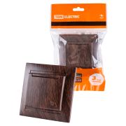 Розетка 2П+З 16А 250В IP44 с крышкой венге «Лама» TDM