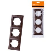 Рамка 3-х постовая вертикальная венге «Лама» TDM