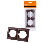 Рамка 2-х постовая горизонтальная венге «Лама» TDM