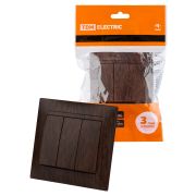 Выключатель 3-х кл. 10А венге «Лама» TDM