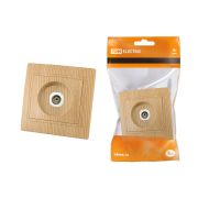 Розетка телевизионная простая (0-2400МГц, «мама») «ЭКО» (сосна) «Таймыр» TDM