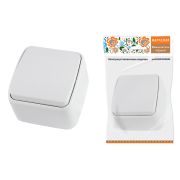 Выключатель 1-кл. открытой установки IP20 10А, белый «Дача» Народная