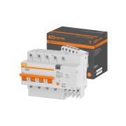Дифференциальный автомат АД-4 4Р, C63, 30 мА, 4,5 кА, тип АС, TDM