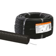 Труба гофрированная ПНД безгалогенная (HF) d 20 с зондом (100 м) легкая 350H черная TDM