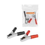 Зажим «крокодил» ЗК 100А 105мм в изоляции красный/черный  (1шт+1шт) TDM