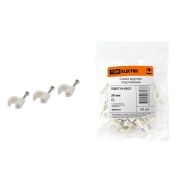 Скоба 30мм круглая пластиковая (белая) (50шт) TDM