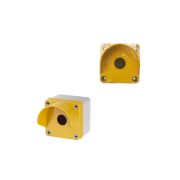 Корпус КП101 c козырьком для кнопок, 1 место, ABS желтый, IP66 TDM