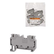 Зажим клеммный безвинтовой ЗКБ быстрого зажима 4 мм2 32А серый (Ph-C PT 4) TDM