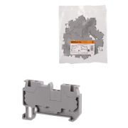 Зажим клеммный безвинтовой ЗКБ быстрого зажима 2,5 мм2 24А серый (Ph-C PT 2,5) TDM