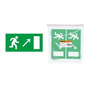 Знак «Направление к эвакуационному выходу направо вверх» 200х100мм TDM