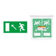 Знак «Направление к эвакуационному выходу налево вверх» 200х100мм TDM