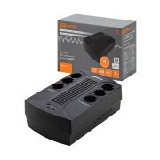 Источник бесперебойного питания ИБП 850 ВА 6 розеток +2USB TDM