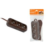 Удлинитель бытовой У3 3 гнезда, 3метра,2П б/з, ПВС 2х0,75мм2 «Эко» (бук) 10А/250В TDM