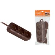 Удлинитель бытовой У03 3 гнезда, 5метров,2П+3, ПВС 3х1мм2 «Эко» (бук) 16А/250В TDM