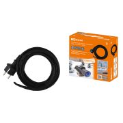 Нагревательный саморегулирующийся кабель «Стоплёд» НСК20-В с вилкой, в трубу (20м/200Вт) TDM