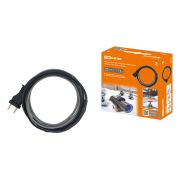 Нагревательный саморегулирующийся кабель «Стоплёд» НСК10-Н с вилкой, на трубу (10м/160Вт) TDM