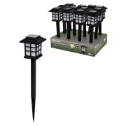 Светильник СП-336 на солнечной батарее, 8,5х8,5х36 см, пластик, черный, ДБ, TDM